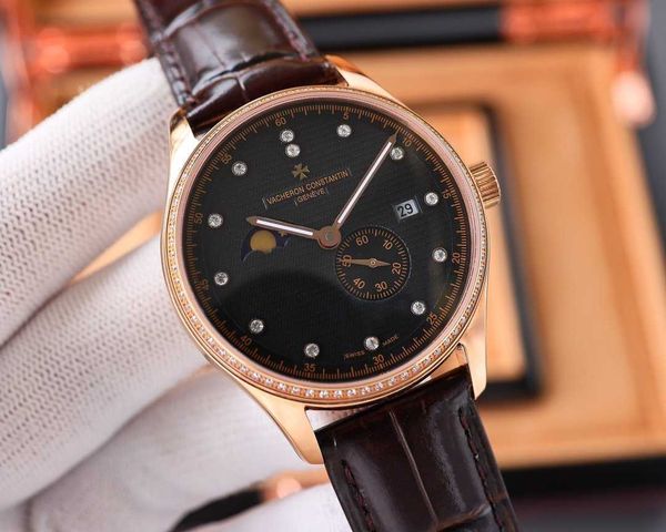 formal classic luxury wrist watches v c luxu 41mm*10mm concise steady first-choice gift iced out 8219 movement watch moon phase 3p, Slivery;brown
formal classic luxury wrist watches v c luxu 41mm*10mm concise steady first-choice gift iced out 8219 movement watch moon phase 3p, Slivery;brown
