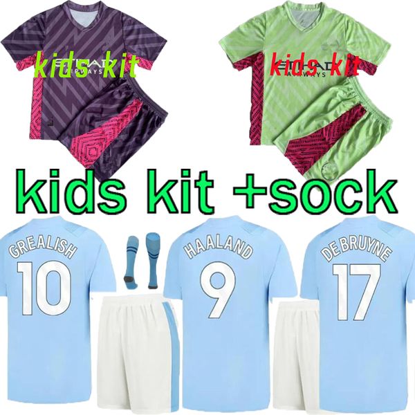 23 24 haaland soccer jerseys kids kit sock grealish sterling mans cities mahrez de bruyne foden 2024 football shirt sets uniform, Black
23 24 haaland soccer jerseys kids kit sock grealish sterling mans cities mahrez de bruyne foden 2024 football shirt sets uniform, Black