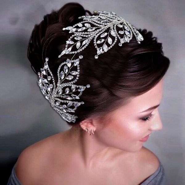 diamond tiara leaf handmade hair hoop baroque crystal bridal headwear crown rhinestone with wedding jewelry diamond bridal hairbands headpie, Silver
diamond tiara leaf handmade hair hoop baroque crystal bridal headwear crown rhinestone with wedding jewelry diamond bridal hairbands headpie, Silver