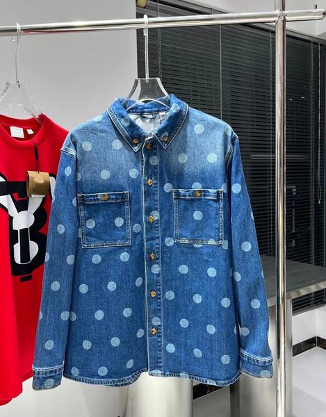 the latest spring and autumn designer jacket fashion polka dot print design european size blue jean jacket luxury brand mens handsome shirt, Black;brown
the latest spring and autumn designer jacket fashion polka dot print design european size blue jean jacket luxury brand mens handsome shirt, Black;brown