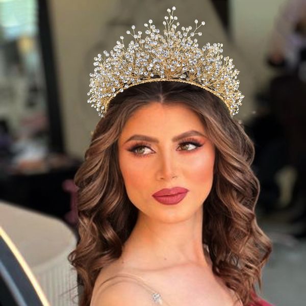 diamond tiara full sky star round hair hoop baroque crystal bridal headwear crown rhinestone with wedding jewelry diamond bridal hairbands h, Silver
diamond tiara full sky star round hair hoop baroque crystal bridal headwear crown rhinestone with wedding jewelry diamond bridal hairbands h, Silver
