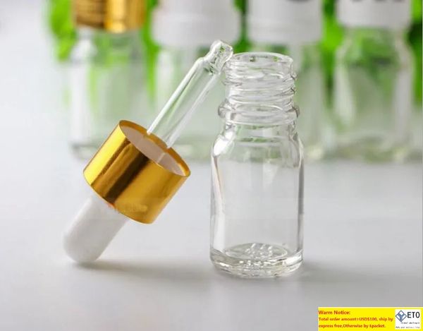 wholesale empty glass clear dropper bottle 5ml glass e liquid bottle with gold childproof cap and pipette for sale
wholesale empty glass clear dropper bottle 5ml glass e liquid bottle with gold childproof cap and pipette for sale
