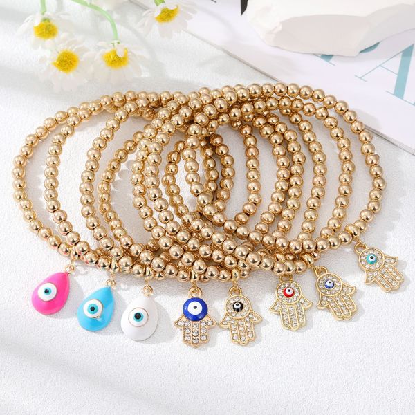 turkish evil eye charm bracelet for women blue eye lucky stretch elastic rope bracelets for women men jewelry, Golden;silver
turkish evil eye charm bracelet for women blue eye lucky stretch elastic rope bracelets for women men jewelry, Golden;silver