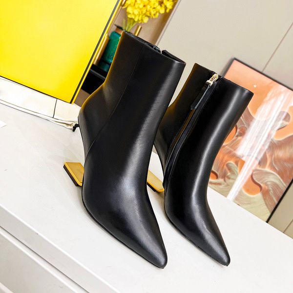 black calfskin leather sculpted high-heeled ankle boots metallic high heels pointed toe side zip dermis outsole booties for women luxury des
black calfskin leather sculpted high-heeled ankle boots metallic high heels pointed toe side zip dermis outsole booties for women luxury des