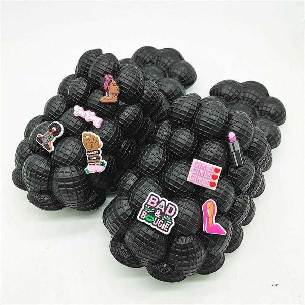 sandals new arrival women summer bubble slides with charms breathable creative funny designer massage slippers brand luxury 230417, Black
sandals new arrival women summer bubble slides with charms breathable creative funny designer massage slippers brand luxury 230417, Black