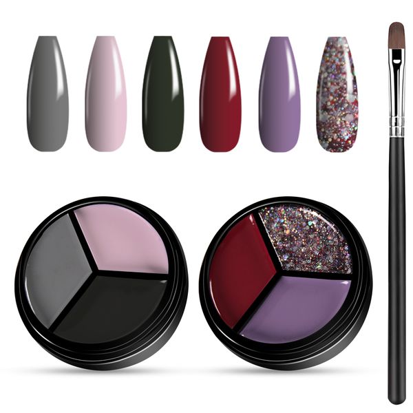 buriburi 6 colors solid gel nail polish with brush set, pudding cream gel soaking palette curing needed manicure diy salon nail kit (14-22), Red;pink
buriburi 6 colors solid gel nail polish with brush set, pudding cream gel soaking palette curing needed manicure diy salon nail kit (14-22), Red;pink