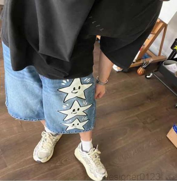 denim shorts men's summer american print retro casual neutral pants y2k high street loose straight wide-leg five-point pants, White;black
denim shorts men's summer american print retro casual neutral pants y2k high street loose straight wide-leg five-point pants, White;black