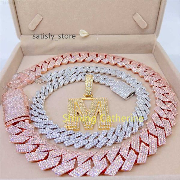 20mm icy cuban chain necklace women men rose gold plated hip hop jewelry vvs moissanite cuban necklace, Silver
20mm icy cuban chain necklace women men rose gold plated hip hop jewelry vvs moissanite cuban necklace, Silver