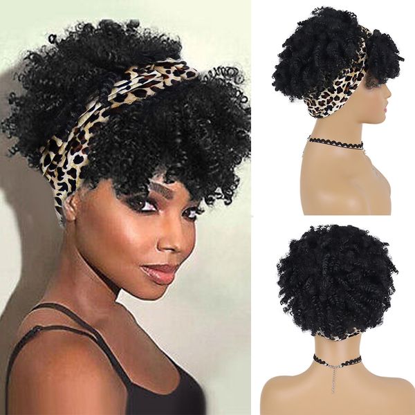 synthetic headband wigs for women leopard short curly wig kinky afro wig natural hair wigs with bangs halloween costumefactory, Black
synthetic headband wigs for women leopard short curly wig kinky afro wig natural hair wigs with bangs halloween costumefactory, Black