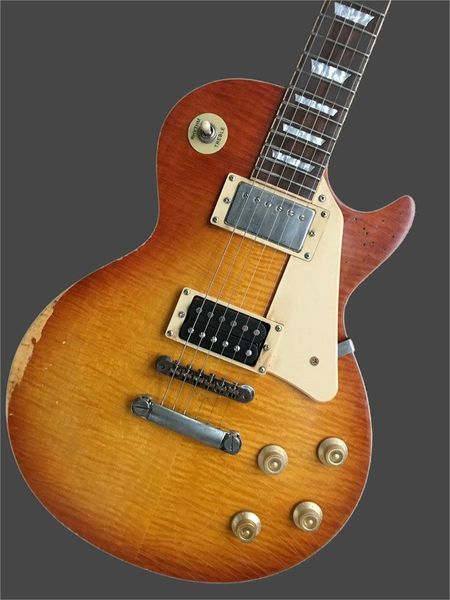 relic lp electric guitar mahogany body maple neck aged hardware tea burst nitro lacquer finish can be customized36985
relic lp electric guitar mahogany body maple neck aged hardware tea burst nitro lacquer finish can be customized36985