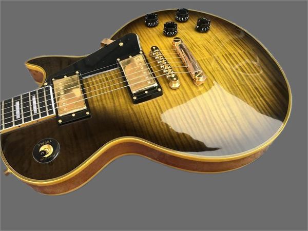 oem electric guitar, flame maple yellow binding, pink wood fingerboard, custom accepted
oem electric guitar, flame maple yellow binding, pink wood fingerboard, custom accepted