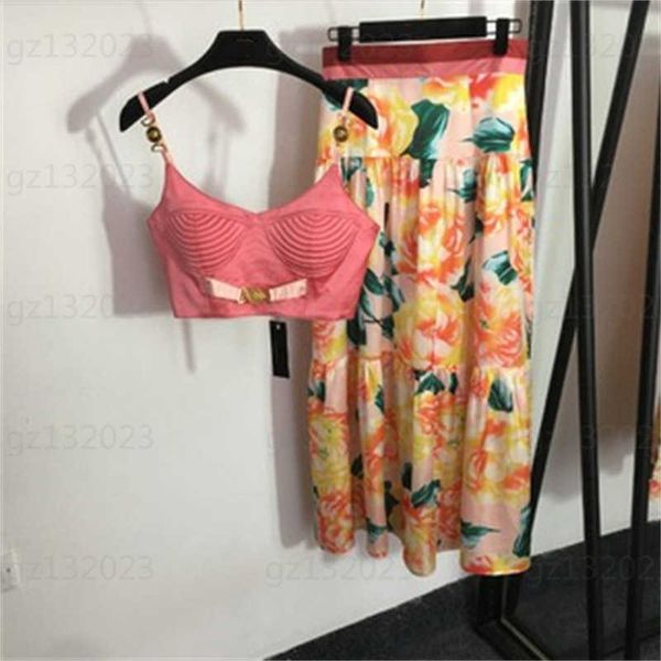 beach dress two piece set medusa button bustier camisole temperament print high waist half skirt designer dresses for woman clothing, White
beach dress two piece set medusa button bustier camisole temperament print high waist half skirt designer dresses for woman clothing, White