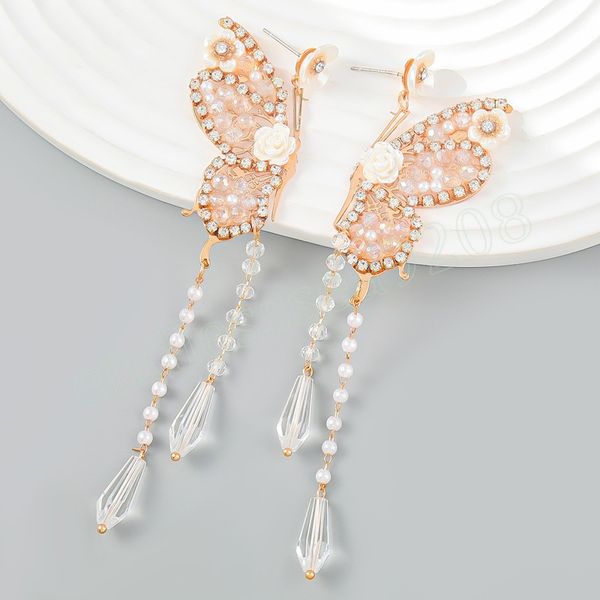 fashion metal resin butterfly earrings women's exaggerated trend dangle earrings banquet jewelry accessories, Silver
fashion metal resin butterfly earrings women's exaggerated trend dangle earrings banquet jewelry accessories, Silver