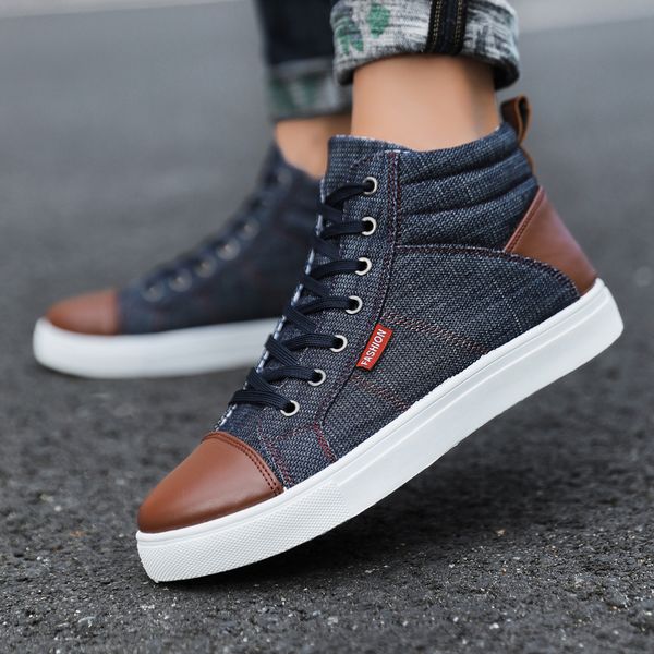 denim casual shoes for men canvas shoes breathable casual shoes male sneakers high vulcanized shoes men zapatillas hombre, Black
denim casual shoes for men canvas shoes breathable casual shoes male sneakers high vulcanized shoes men zapatillas hombre, Black