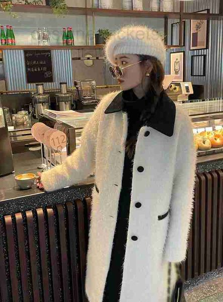 women's wool & blends designer high-end autumn winter salt style lazy mid length silhouette design wool long fur coat 1y00, Black
women's wool & blends designer high-end autumn winter salt style lazy mid length silhouette design wool long fur coat 1y00, Black