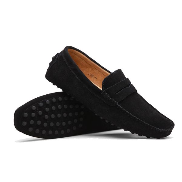 men's shoes fashionable and classic casual fit pea shoes 04, Black
