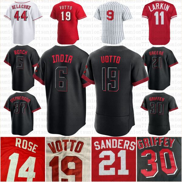 19 joey votto jonathan india baseball jersey ken griffey hunter greene johnny bench tyler stephenson jake fraley kevin newman spencer steer, Black
19 joey votto jonathan india baseball jersey ken griffey hunter greene johnny bench tyler stephenson jake fraley kevin newman spencer steer, Black