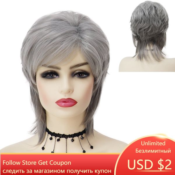 synthetic hair silver grey wigs for women short hairstyle natural wig with bangs high temperature 90s costume party wigfactory direct, Black
synthetic hair silver grey wigs for women short hairstyle natural wig with bangs high temperature 90s costume party wigfactory direct, Black
