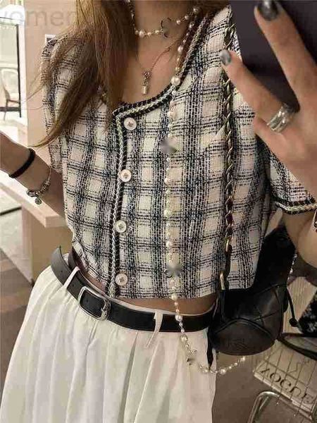 women's blouses & shirts designer chic french style heavy industry short fragrance 2023 summer sleeve coat clothing rhdu, White
women's blouses & shirts designer chic french style heavy industry short fragrance 2023 summer sleeve coat clothing rhdu, White