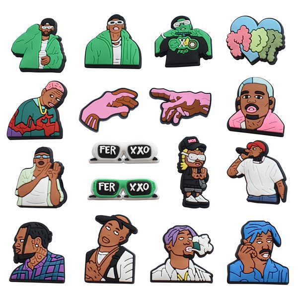 anime charms wholesale childhood memories funny singer gift cartoon charms shoe accessories pvc decoration buckle soft rubber clog charms, Blue 
anime charms wholesale childhood memories funny singer gift cartoon charms shoe accessories pvc decoration buckle soft rubber clog charms, Blue