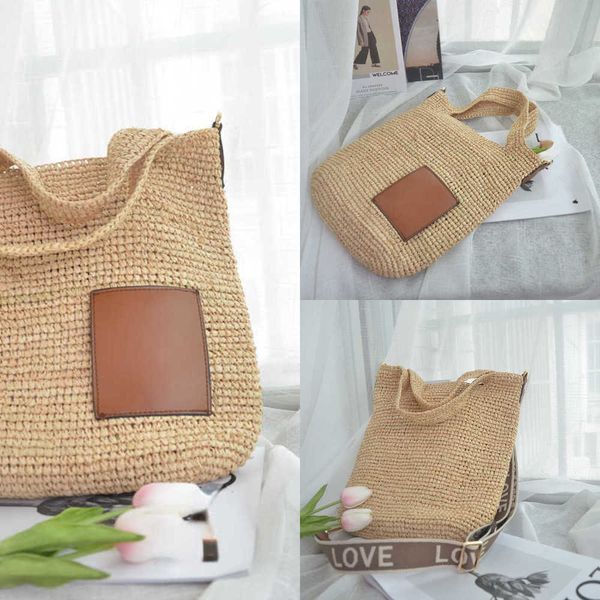 beach handbags straw woven bag raffite hand-woven messenger bag leather brown simple versatile tote bags 230116
beach handbags straw woven bag raffite hand-woven messenger bag leather brown simple versatile tote bags 230116