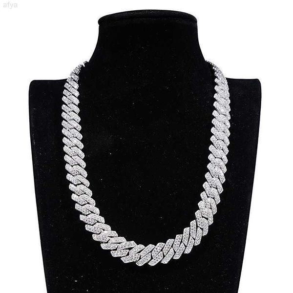 sicgem 13mm miami cuban link chain 10k 14k real gold lab diamond moissanite, Silver