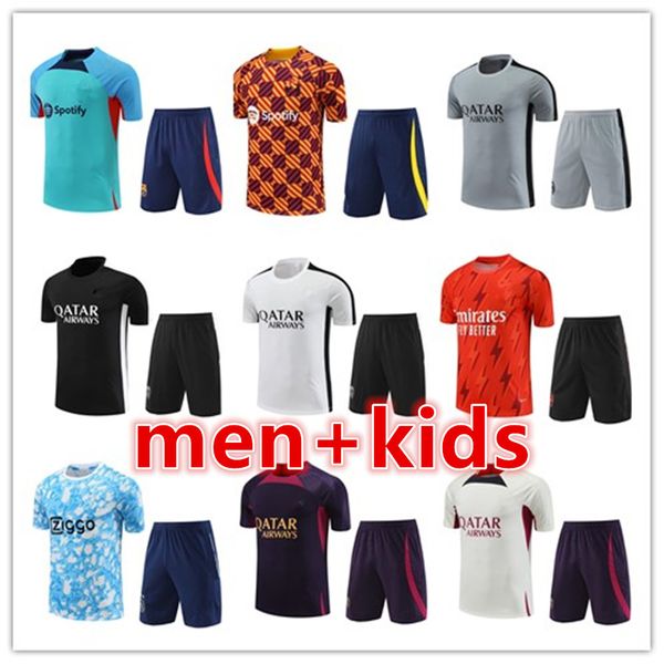 23 24 barcelonas short sleeve tracksuit football jerseys training jersey soccer maillot psgs survetement mens kids foot futbol chandal joggi, Black
23 24 barcelonas short sleeve tracksuit football jerseys training jersey soccer maillot psgs survetement mens kids foot futbol chandal joggi, Black