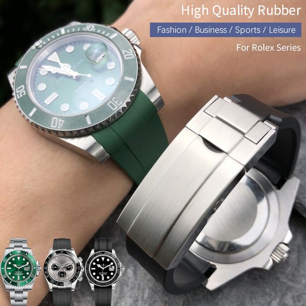 curved end rubber silicone watchband for rlx sub mariner gmt day tona explorer 20mm 21mm black blue green oysterflex waterproof watch strap, Black;brown
curved end rubber silicone watchband for rlx sub mariner gmt day tona explorer 20mm 21mm black blue green oysterflex waterproof watch strap, Black;brown
