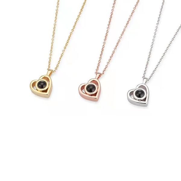 european necklace for men and women projection high-definition ps lovers gift, Silver
european necklace for men and women projection high-definition ps lovers gift, Silver