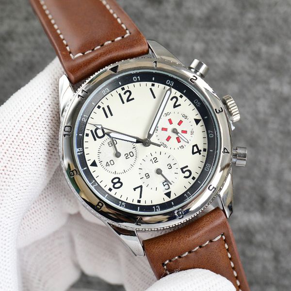 men's watches fashion luxury automatic watches avi series table leather multi-functional quartz chronograph movement casual business wa, Slivery;brown
men's watches fashion luxury automatic watches avi series table leather multi-functional quartz chronograph movement casual business wa, Slivery;brown