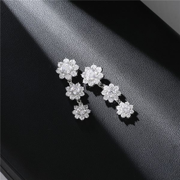 flower 925 sterling silver dangle earring diamond jewelry charm party wedding drop earrings for women bridal gift
flower 925 sterling silver dangle earring diamond jewelry charm party wedding drop earrings for women bridal gift