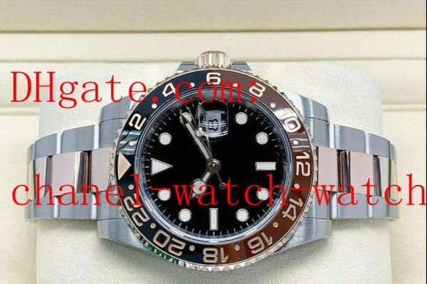 126711 black dial automatic mechanical movement mens watches ceramic gmt rootbeer 18k rose gold and stainless steel men's watch, Slivery;brown
126711 black dial automatic mechanical movement mens watches ceramic gmt rootbeer 18k rose gold and stainless steel men's watch, Slivery;brown