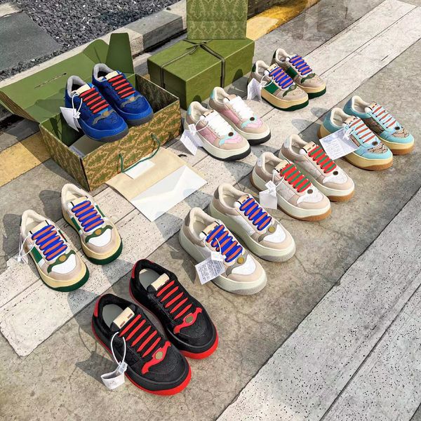 designer shoes women screener sneaker vintage canvas shoes mens platform sneakers thick bottom stripe chunky laces with box size 35-45, Black
designer shoes women screener sneaker vintage canvas shoes mens platform sneakers thick bottom stripe chunky laces with box size 35-45, Black