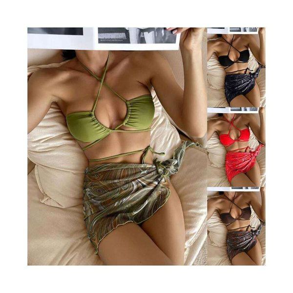 rishang swimsuit bikini split gauze skirt three piece female, White;black
rishang swimsuit bikini split gauze skirt three piece female, White;black