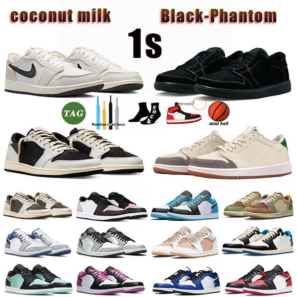 

designer shoes with box basketball shoes jumpman 1 1s low mocha panda black phantom 1s voodoo sneakers men women j1 coconut milk blue 1low m