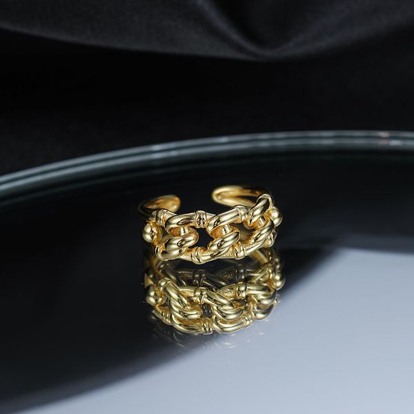 vecalon 925 sterling silver industry wind rings gold irregular twist crud chain adjustable rings for women fashion jewelry gift, Slivery;golden
vecalon 925 sterling silver industry wind rings gold irregular twist crud chain adjustable rings for women fashion jewelry gift, Slivery;golden