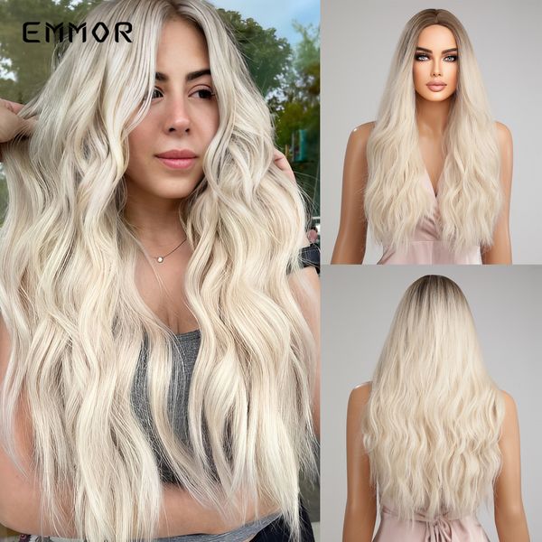 synthetic ombre brown to platinum blonde wigs long wavy wig no bangs for women cosplay party use high temperature fiberfactory, Black
synthetic ombre brown to platinum blonde wigs long wavy wig no bangs for women cosplay party use high temperature fiberfactory, Black