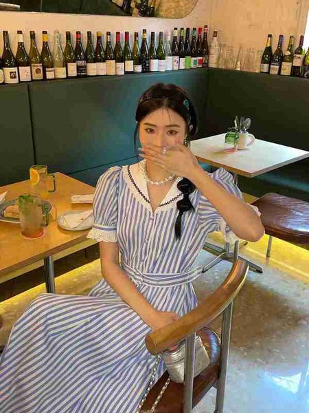 basic & casual dresses designer high end spring/summer exquisite age reducing lace splice blue stripe polo dress 96b2, Black;gray
basic & casual dresses designer high end spring/summer exquisite age reducing lace splice blue stripe polo dress 96b2, Black;gray