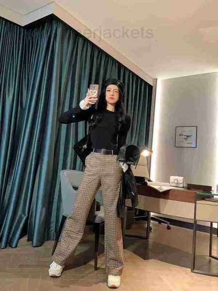 women's pants & capris designer high end early spring new khaki small plaid contrast waist straight leg p5eg, Black;white
women's pants & capris designer high end early spring new khaki small plaid contrast waist straight leg p5eg, Black;white