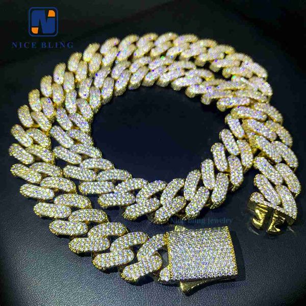 3 rows hip hop iced out jewelry 18k gold plated necklace fashion spring clasp 18mm cz diamond cuban link chain, Silver
3 rows hip hop iced out jewelry 18k gold plated necklace fashion spring clasp 18mm cz diamond cuban link chain, Silver