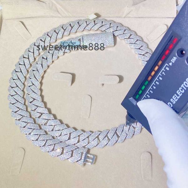pass diamond tester 15mm 4row stone iced out vvs1 moissanite cuban chain necklace men, Silver
pass diamond tester 15mm 4row stone iced out vvs1 moissanite cuban chain necklace men, Silver