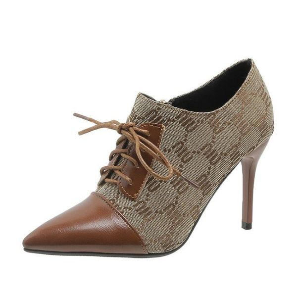 soft leather single shoes for women fine with pointed high heels women lace-up women shoes zapatos de tacon mujer elegantes 2023, Black
soft leather single shoes for women fine with pointed high heels women lace-up women shoes zapatos de tacon mujer elegantes 2023, Black