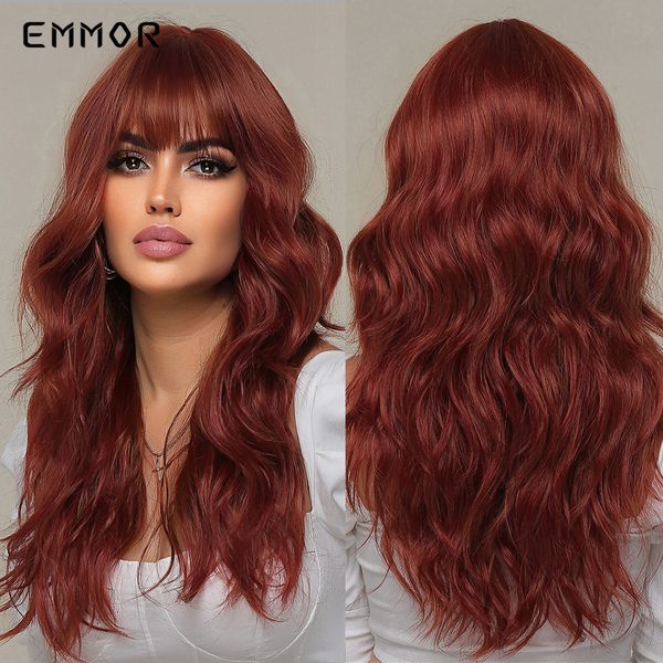 synthetic middle dark red with bangs for women natural long water wavy cosplay hairstyle heat resistant fiber hair wigsfactory, Black
synthetic middle dark red with bangs for women natural long water wavy cosplay hairstyle heat resistant fiber hair wigsfactory, Black