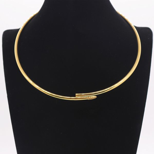 luxury designer gold nail chokers womens stainless steel fashion necklace jewelry gifts for male with logo high quality, Golden;silver
luxury designer gold nail chokers womens stainless steel fashion necklace jewelry gifts for male with logo high quality, Golden;silver