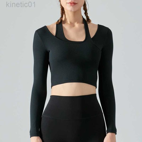 designer lululemens women t shirt original autumn and winter yoga suit hanging neck fake two pieces long sleeve womens slim fit short sports, White
designer lululemens women t shirt original autumn and winter yoga suit hanging neck fake two pieces long sleeve womens slim fit short sports, White