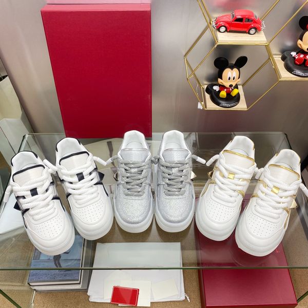 casual shoes classic designer new thick sole small white women rivet heightened lace up matsutake couple dad sports with box, Black
casual shoes classic designer new thick sole small white women rivet heightened lace up matsutake couple dad sports with box, Black