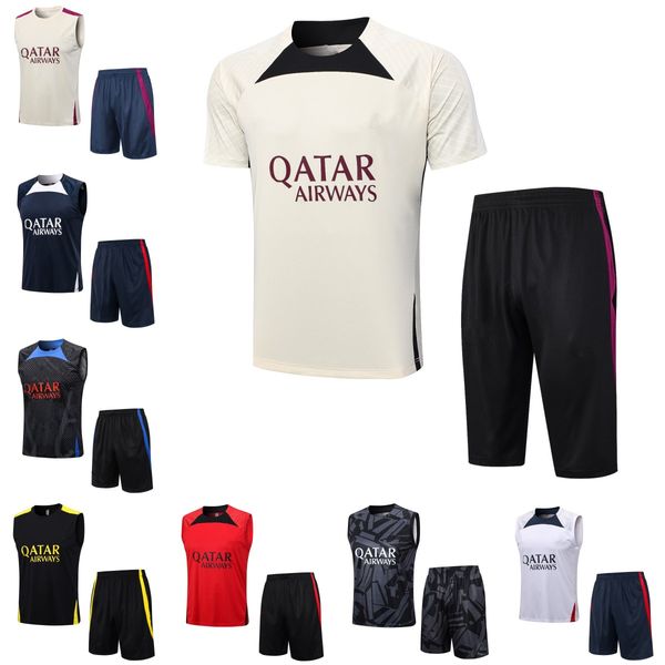 22/23/24 psgs tracksuit 22 2023 2024 paris sportswear men training suit short sleeved suit football soccer jerseys kit uniform chandal sweat, Black
22/23/24 psgs tracksuit 22 2023 2024 paris sportswear men training suit short sleeved suit football soccer jerseys kit uniform chandal sweat, Black