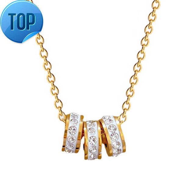 titanium steel three-ring mud drill small man's waist minimalist real gold women's ins collarbone chain necklace, Silver
titanium steel three-ring mud drill small man's waist minimalist real gold women's ins collarbone chain necklace, Silver
