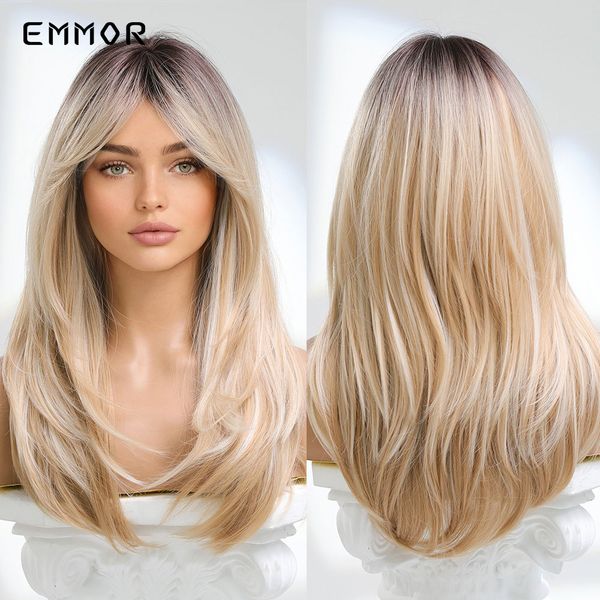 synthetic natural ombre beige brown blonde straight wigs long synthetic wig for women party heat resistant fiber wigsfactory, Black
synthetic natural ombre beige brown blonde straight wigs long synthetic wig for women party heat resistant fiber wigsfactory, Black