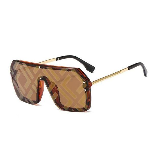 

Designer Polarized Square Sunglasses Eyewear Sun Glasses Goggles for Mens Womens Luxury UV400 Anti-reflection Large Full Frame Summer Sports Driving Brown Tea